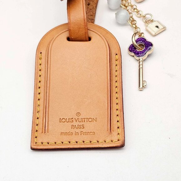 Authentic Louis Vuitton Luggage Tag with Unbranded Keycharm, Keychain - Picture 7 of 9